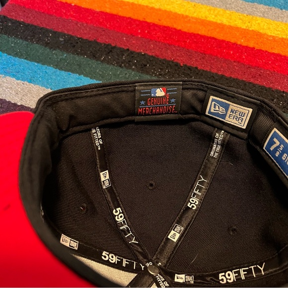 New Era 59FIFTY Atlanta Braves fitted hat size 7 5/8 100% wool - Picture 10 of 15